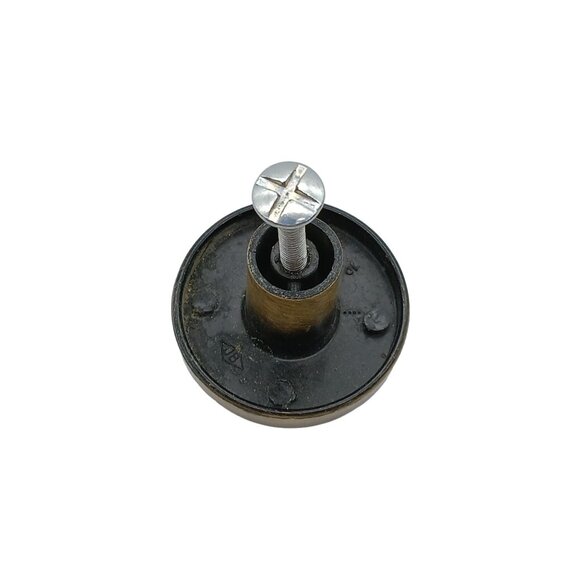 Vintage Cabinet Knob MCM Brass Floral Swirls Rehab Decor, Shabby Chic Salvage - Picture 3 of 3